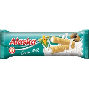 Alaska - rurki kukurydziane nadziewane kremem mlecznym 18g