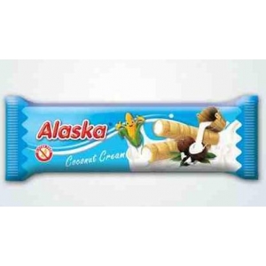 Alaska - rurki kukurydziane nadziewane kremem o smaku kokosowym 18 g