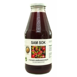 SAM SOK z żurawin wielkoowocowych 500ml