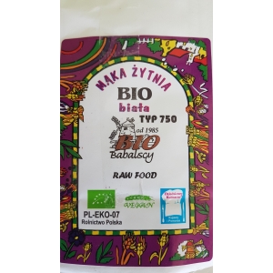 Mąka żytnia Bio biała typ 750 - 1kg