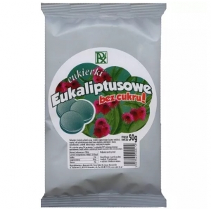 Cukierki o smaku eukaliptusowym bez dodatku cukru