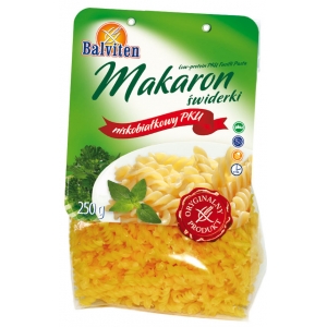 Makaron świderki niskobiałkowy 250g PKU